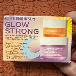 OLEHENRIKSEN Glow Strong Mini Moisturizer & Eye Crème Duo NIB